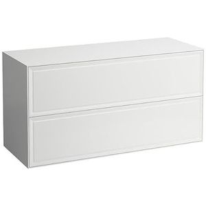 Laufen The New Classic Dressoir, zonder uitsparing, 1175x455x600mm, 2 laden, H406026085, Kleur: Wit glanzend