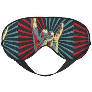 Rock and Roll Unisex Elastisch Verstelbaar Gesp Ontwerp Verduisterend Slaapmasker voor Thuis Reizen Yoga Kantoor Dutje