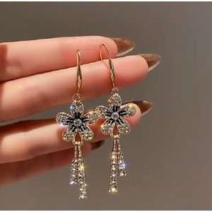 Zirkoon Tarwe kwast hanger gouden kleur U-vormige oorbellen voor vrouwen nieuwe mode creatieve meisjes partij sieraden-ED2205