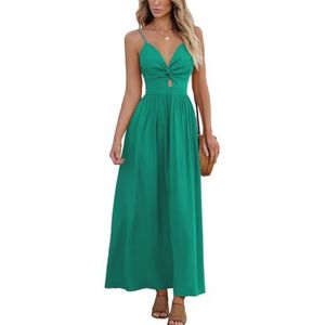 Chiffon baljurken voor dames, mouwloos, bruidsmeisjesjurken voor bruiloft, cocktailjurk, grote maten, Pauw Groen, 32