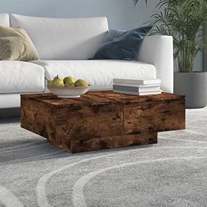 DIGBYS Salontafel Gerookt Eiken 90x60x31 cm Engineered Wood
