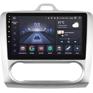 4+ 32GB Android 12 Autoradio GPS Navigatie compatibel met Ford Focus Exi AT 2004-2011, 9 Inch QLED Touchscreen met Carplay DSP Bluetooth SWC