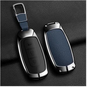 Autosleutel beschermhoes Legering Autosleutel Case Cover Shell Fob Voor X-trail T33 Voor Qashqai 2022 J12 Voor Ariya Voor Altima Voor Teana 2022 2023 Voor Juke Sleutel Shell(Blue 2)