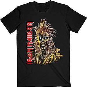 Iron Maiden T Shirt Debut Album Band Logo nieuw Officieel Mannen Zwart