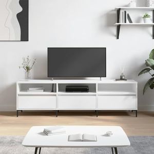 AJJHUUKI Entertainment Centra & TV Stands TV-meubel Wit 150x30x44,5 cm Engineered Houten Meubels