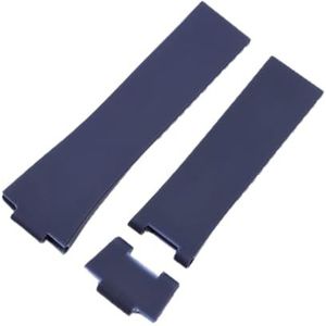 25 * 12mm zwart bruin blauw waterdichte siliconen rubberen horlogeband polshorloge band riem compatibel met Ulysse nardin riem + gereedschap vouwgesp (Color : Black, Size : With Rose Buckle)