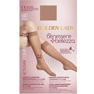 Gouden panty Lady Wellness & Beauty 140Den Dore Natuurlijke Kleur Maat S/M