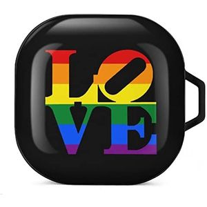 Love LGBT Gay Pride Oordopjes Hoesje Compatibel met Samsung Hard Shell Beschermhoes Zwart-Stijl