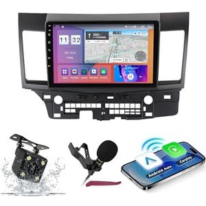 Android 14 Auto Stereo Navi voor M-itsubishi Lancer (2007-2012) 9 ""QLED-scherm Autoradio met draadloze carplay Android Auto GPS-navigatie met Bluetooth 5.0 HIFI FM 5G-WiFi SWC RDS MIC,M200s