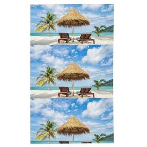 Strand en luifel 3 x 5 ft lente vakantie banner kleurrijke paastuin vlag decoratieve huis vlag banner met doorvoertules voor buiten binnen paasfeest decor (klassieke stijl)