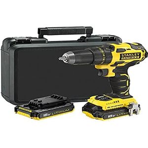 STANLEY FATMAX FMC607D2-QW Boorschroefmachine, 18 V, met 2 lithiumbatterijen, 2,0 Ah en koffer