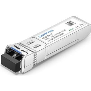 QSFPTEK 10G SFP+ Module 10GBASE-LR 1310nm 10km DDM LC SFP+ Transceiver for Cisco SFP-10G-LR, Ubiquiti UF-SM-10G, Mikrotik, Netgear, Zyxel, Qnap NAS, D-Link, TP-Link, and Other Open Switches