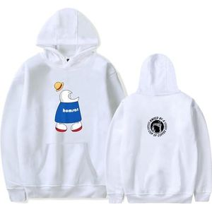 ENITEXOLUD Homestar Runner Hoodies Unisex Jongens Meisjes Mode Hooded Sweatshirt Casual Streetwear XXS-4XL, Wit, M