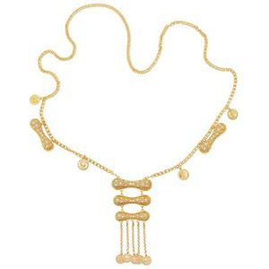 Ketting Riemen Gouden Munten Schouder Kettingen Body Chain Jurk Body Sieraden India Sieraden Accessoires Voor Vrouwen, metaal, Witte diamant