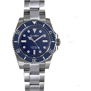 Cronos Sub Diver Mannen Horloge Geen Datum NH35 Sapphire Crystal Keramische Bezel 20 ATM Glideclasp Automatische Horloges, color 9