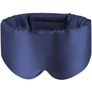 Oogmaskers, Moerbei Zijden Oogmasker Pak van 3 Multicolor(Dark Blue)