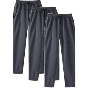 3-delige Joggingbroek For Heren, Wijde Katoenen Joggingbroek, Elastische Hoge Taille, Wijde Pijpen, Sportbroek, Lange Effen Kleur, Joggingbroek For Heren Met Zakken. joggingbroek(3pcs Dark gray,3XL)