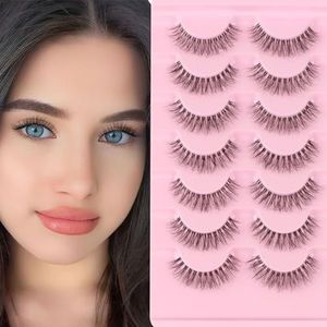 Clear Band Cat Eye 7 paar Faux Mink Handgemaakte Nep