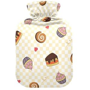 LI ZHI XIN Pvc Warmwaterkruik met Fluwelen Cover 1L 2L Kleine Medium Fruit Cherry Cake