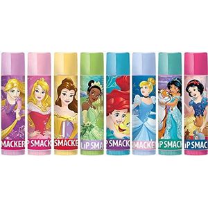Lip Smacker - Disney Prinsessen Collectie – Lipbalsem voor Kinderen – Lipgloss voor Meisjes in 8 Verschillende Smaken, Ideaal voor Feestjes – 8 Stuks