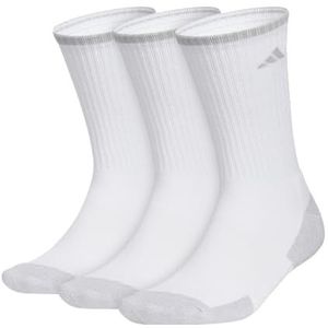 adidas Heren Cushioned X 4 3-Pack Crew-sokken, Wit Clear Onix Grijs, Large