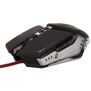 Breed Compatibele Laptopmuis Gamingmuis Precieze Bediening 4 DPI Instelbare RBG-Achtergrondverlichting voor Desktop (zwart)