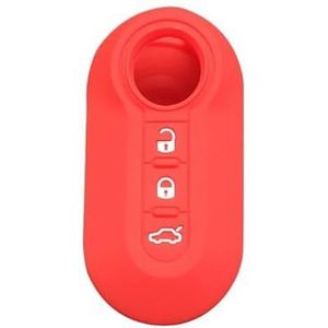 Sleutelbehuizing houder Voor Panda Voor Ducato Voor 500L Voor Lancia Voor Grande Voor Punto Dot Evo Voor Palio Siliconen Sleutel Case Cover Sleutelbehuizing(Red)