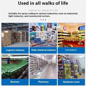 Miniprinter, Multifunctionele inkjetprinter met datum- en QR-codeprint, serienummercoderingsmachine for verpakkingen van 12,7 mm,voor QR-code Datum Voedsel(Blue ink)