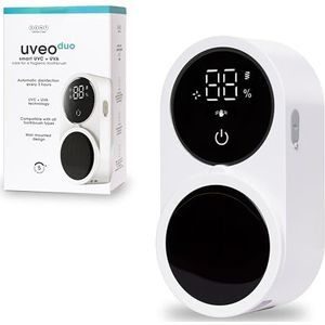ZENT Uveo Duo Sterilisator, dubbele desinfectie, automatische sterilisatie, montage zonder boren, duurzame batterij tot 30 dagen, wit