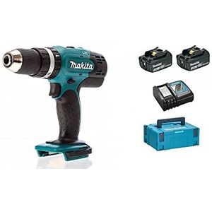 Makita DHP453RFJ Krachtige klopboormachine, met 2 accu's, 18 V, 3,0 Ah