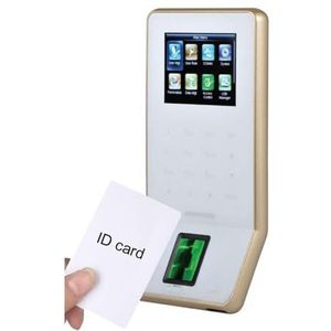 Tijdklok, Tijdregistratiemachine F22 TCP/IP USB Vingerafdruk Deur Toegangscontrolesysteem Kleurenscherm Optionele RFID-kaartlezer voor kleine bedrijven en kantoren(ID WIFI,English)