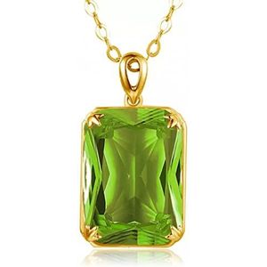Kettingen voor vrouwen, 18K gouden Peridoot ketting hanger natuurlijke smaragd jade ketting for vrouwen edelsteen jade sieraden hanger