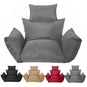WLEJSL Egg Chair Kussen Waterdichte Egg Chair Schommelkussens Verwijderbare Hangstoel Kussen met Hoofdsteun voor Buiten Patio Hangende Mand Stoel,A