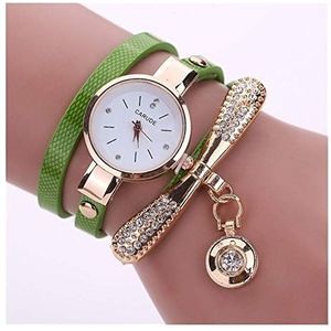 Dames horloges Top Brand Leer van dames armband horloges Pendant kwarts polshorloge Luxe Fashion quartz horloge Reloj Mujer (Color : 2)