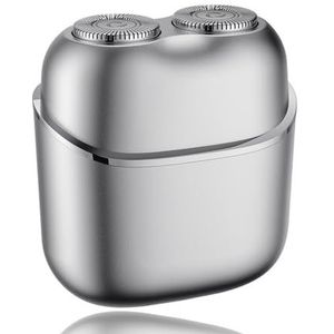 - Mild en niet-irriterend voor de poriën Draagbare elektrische scheermachine for heren - USB-opladen, nat/droog gebruik, scheren en compact ontwerp - Kan als cadeau gegeven worden(Silver)
