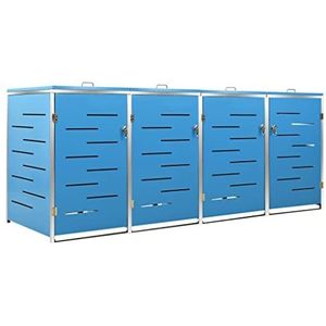 VidaXL Containerberging Vierdubbel 276,5x77,5x115,5 cm Roestvrij Staal