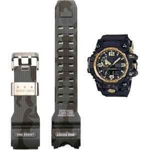 Camouflage Hars Band Geschikt Fit for Casio G-SHOCK GWG-1000 Mudmaster heren Vervanging Band Achteraf Horloge Accessoires (Color : GWG-Camo Black-S, Size : GWG1000)