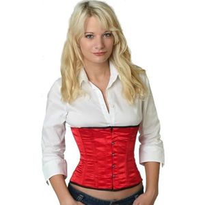 Satijn corset rood taille Korset sw06