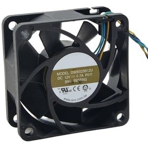 6025 12V 0.7A 6cm 60mm 4-aderige CPU-koelventilator DS06025B12U