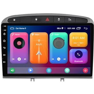 Android 14 2 Din Autoradio voor Peugeot 408 308 308SW 2010-2016 - Steun Carplay Android Auto DSP-9"" Touchscreen Auto Stereo Met Stuurwielbediening WIFI 4G Bluetooth Split-Screen(B,P2 WIFI 4-Core 1G+32