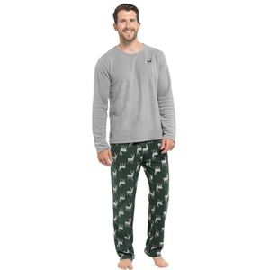 Strong Souls - Luxe 2-delige lange pyjama - Groen - Heren