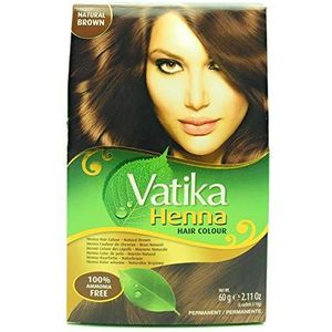 Dabur Vatika Henna Hair Colour Permanent Natural Brown 6x10g (in totaal - 60g)
