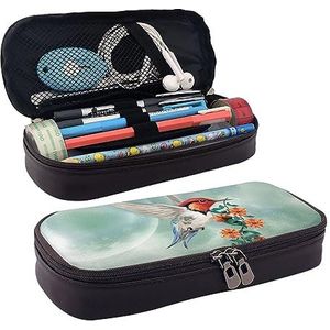 OPSREY Kleine jongens en meisjes in brandweerlieden bedrukt grote capaciteit etui briefpapier etui draagbare organizer, Kolibrie vliegt met bloemige tak, Eén maat, Munten Pouch