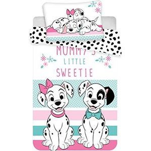 Disney 101 Dalmatiërs Baby Dekbedovertrek Little Sweetie - 100 x 135 cm + 40 x 60 cm - Katoen
