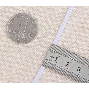 10-180M elastische band breedte 0,3-4,0 cm veelkleurig plat latex elastisch lint DIY naaien kledingstuk badpak broek rubberen rand-wit 0,3 cm -10 m