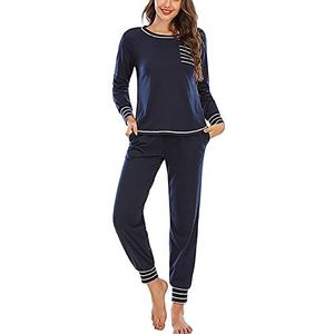 Dameskamerkleding, Wasbaar, Huidvriendelijk, Modieus, Elegante Pyjamaset, Casual, Dagelijks Leven, Thuis (S)