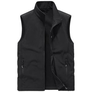 Pegsmio Outdoor Vest Voor Mannen Slanke Grote Zakken Dikke Slanke Jas Streetwear Vest, Zwart, 4XL