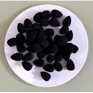 50 stuks Mini Beauty Egg Makeup Blender Zachte kleine make-upspons Cosmetische bladerdeeg for make-up concealer Vloeibare foundation schoonheidstools (Color : Black)
