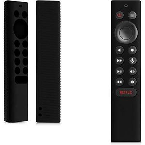 kwmobile hoes geschikt voor Nvidia Shield TV pro/4K HDR - Siliconen anti-slip hoes voor afstandsbediening in zwart