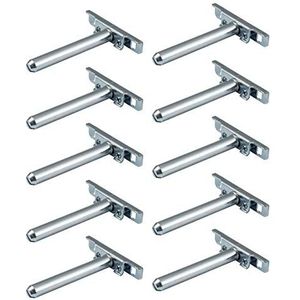 Gedotec Tablardrager, plankhouder, verstelbaar, 50 stuks, onzichtbaar, ondersteuning, plankdragers van verzinkt ijzer, plankdrager voor wandmontage